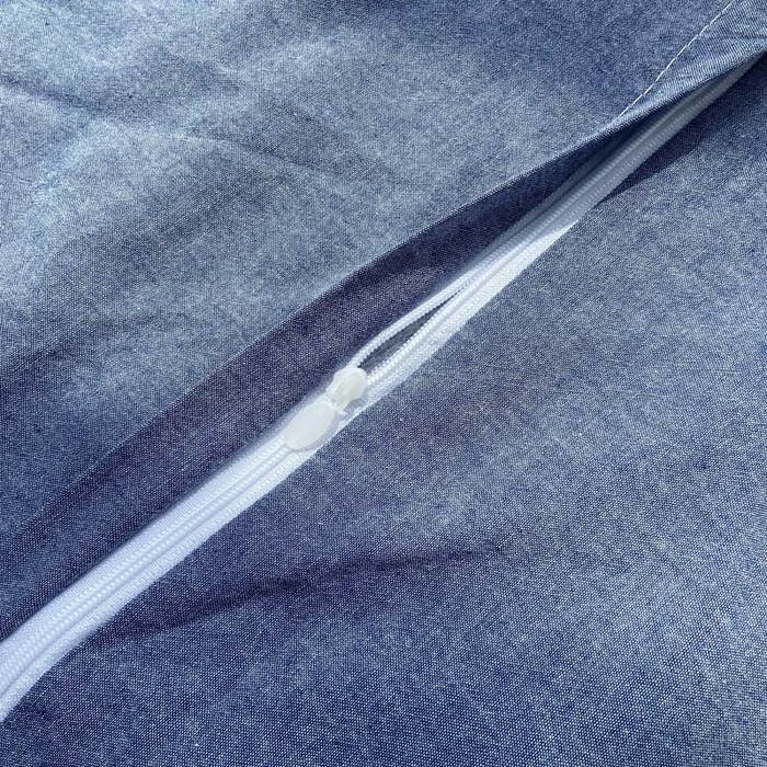 91家纺网 家纺一手货源 找家纺 卡奥家纺 2025新款A类纯棉色织枕套单枕套枕套单件 牛仔蓝