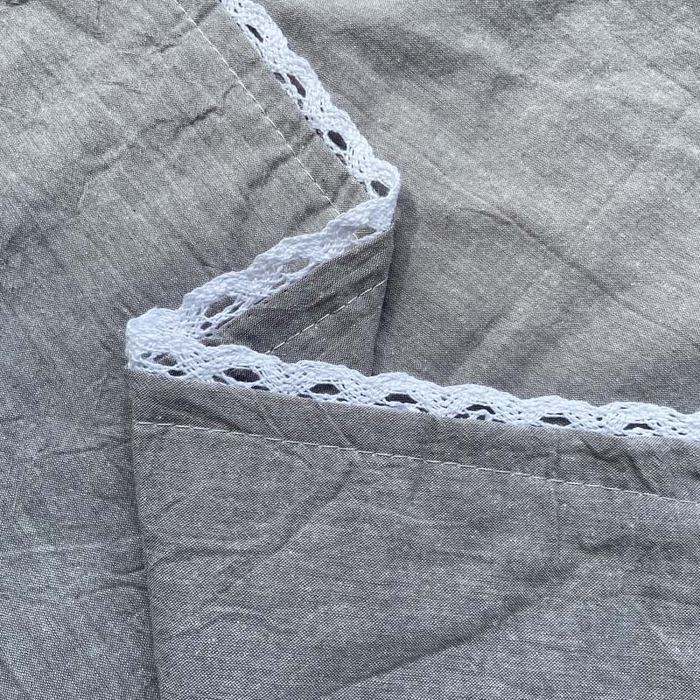 91家纺网 家纺一手货源 找家纺 卡奥家纺 2025新款A类纯棉色织枕套单枕套枕套单件 浅灰