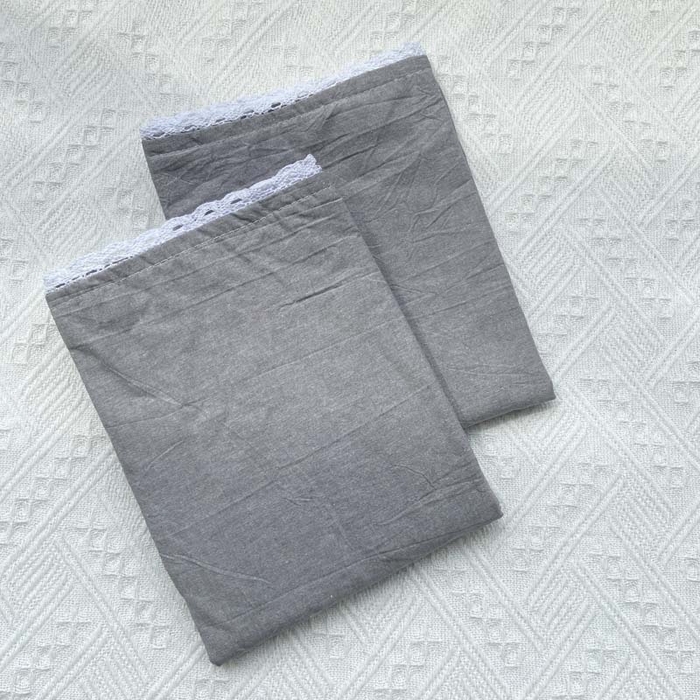 91家纺网 家纺一手货源 找家纺 卡奥家纺 2025新款A类纯棉色织枕套单枕套枕套单件 浅灰