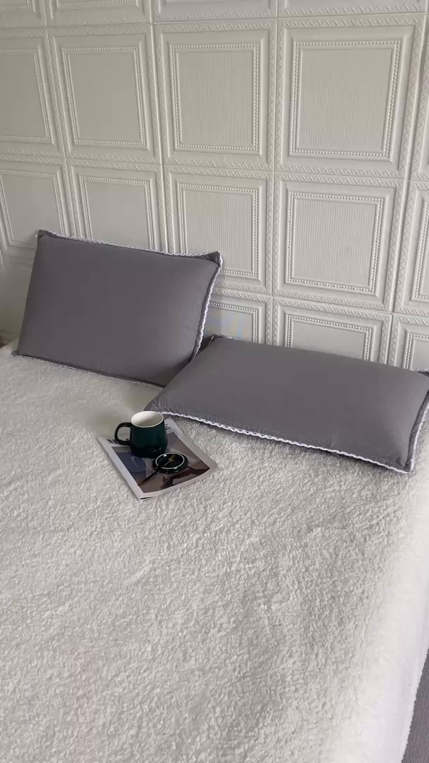 91家纺网 家纺一手货源 找家纺 卡奥家纺 2025新款A类纯棉色织枕套单枕套枕套单件 浅灰