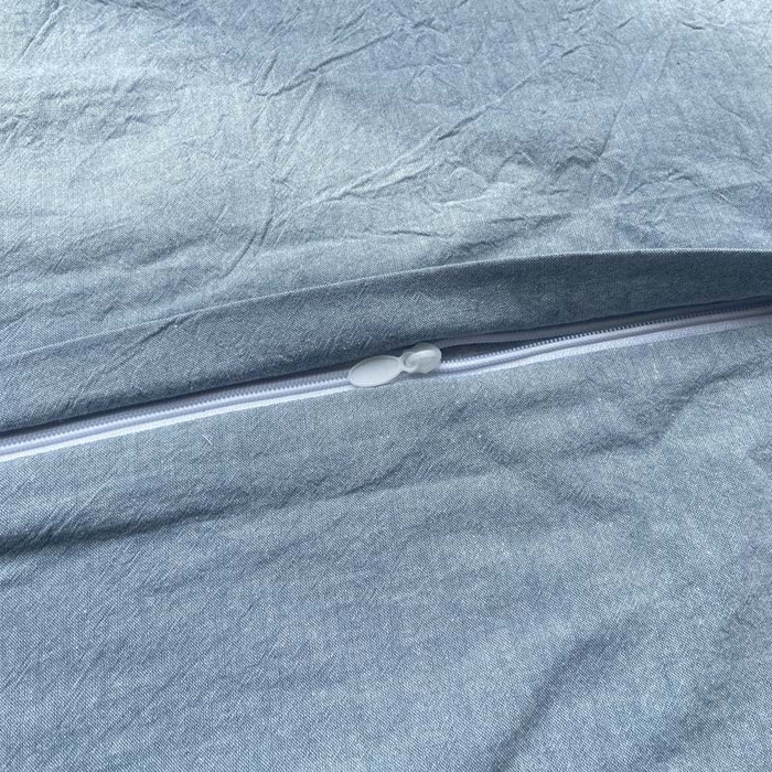 91家纺网 家纺一手货源 找家纺 卡奥家纺 2025新款A类纯棉色织枕套单枕套枕套单件 浅兰青年