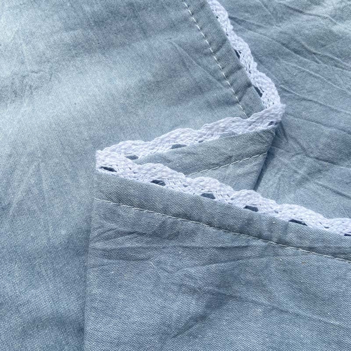 91家纺网 家纺一手货源 找家纺 卡奥家纺 2025新款A类纯棉色织枕套单枕套枕套单件 浅兰青年