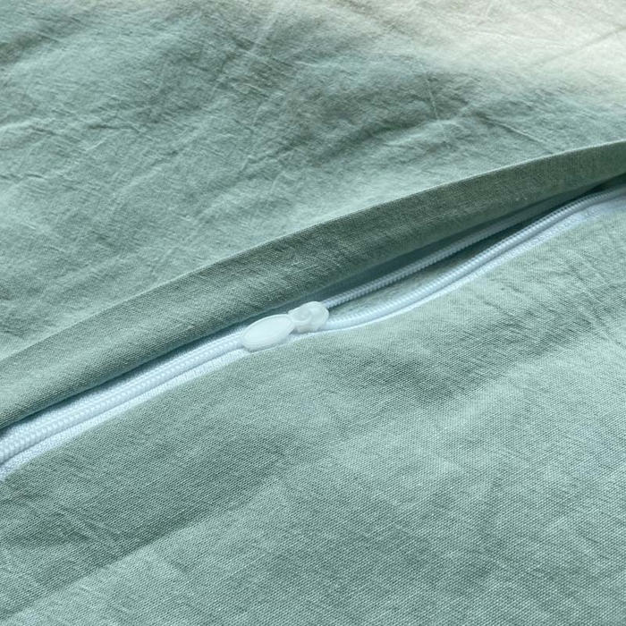 91家纺网 家纺一手货源 找家纺 卡奥家纺 2025新款A类纯棉色织枕套单枕套枕套单件 浅绿青年