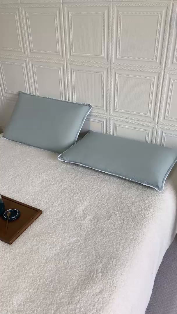 91家纺网 家纺一手货源 找家纺 卡奥家纺 2025新款A类纯棉色织枕套单枕套枕套单件 浅绿青年