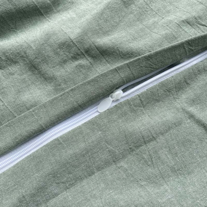 91家纺网 家纺一手货源 找家纺 卡奥家纺 2025新款A类纯棉色织枕套单枕套枕套单件 深绿