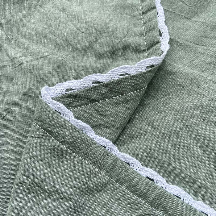 91家纺网 家纺一手货源 找家纺 卡奥家纺 2025新款A类纯棉色织枕套单枕套枕套单件 深绿