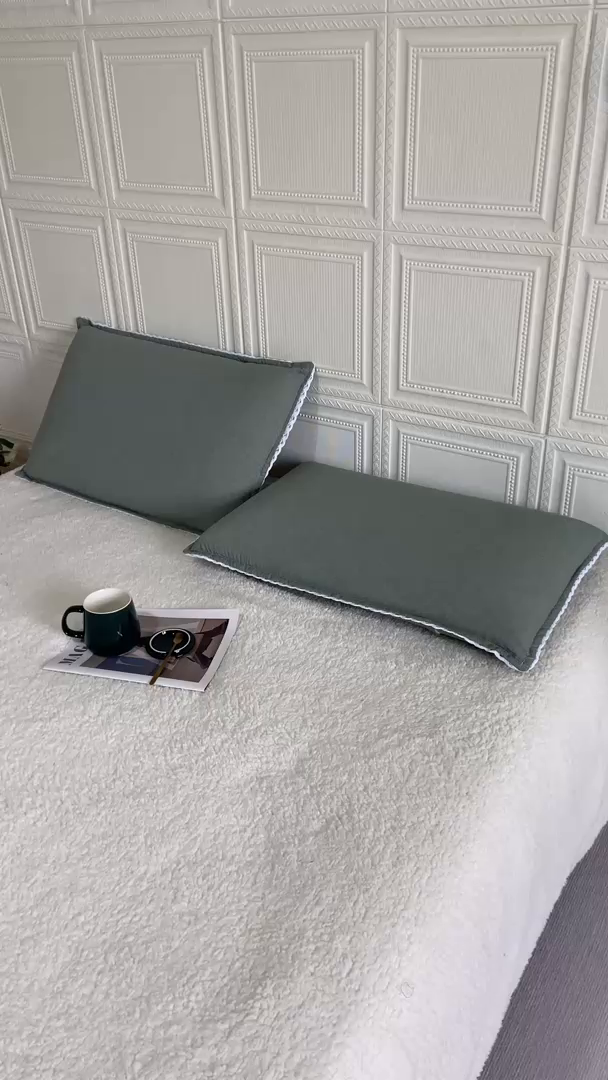 91家纺网 家纺一手货源 找家纺 卡奥家纺 2025新款A类纯棉色织枕套单枕套枕套单件 深绿