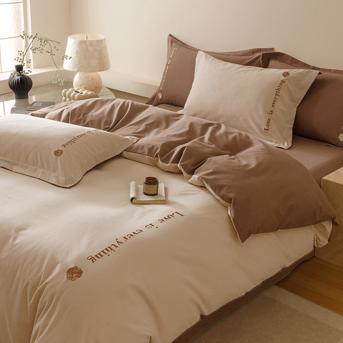 91家纺网 家纺一手货源 找家纺 （总）艾莱家纺 2025新款A类新疆长绒棉加厚柔顺磨毛四件套--爱永恒系列