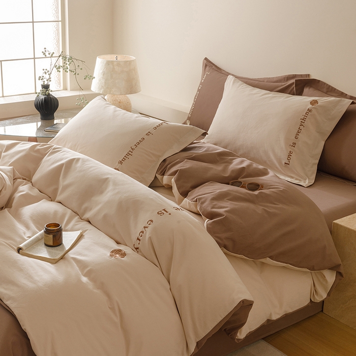 91家纺网 家纺一手货源 找家纺 （总）艾莱家纺 2025新款A类新疆长绒棉加厚柔顺磨毛四件套--爱永恒系列