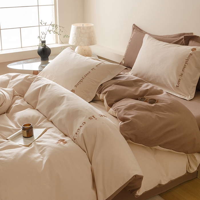 91家纺网 家纺一手货源 找家纺 （总）艾莱家纺 2025新款A类新疆长绒棉加厚柔顺磨毛四件套--爱永恒系列