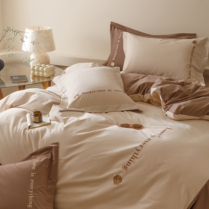 91家纺网 家纺一手货源 找家纺 （总）艾莱家纺 2025新款A类新疆长绒棉加厚柔顺磨毛四件套--爱永恒系列