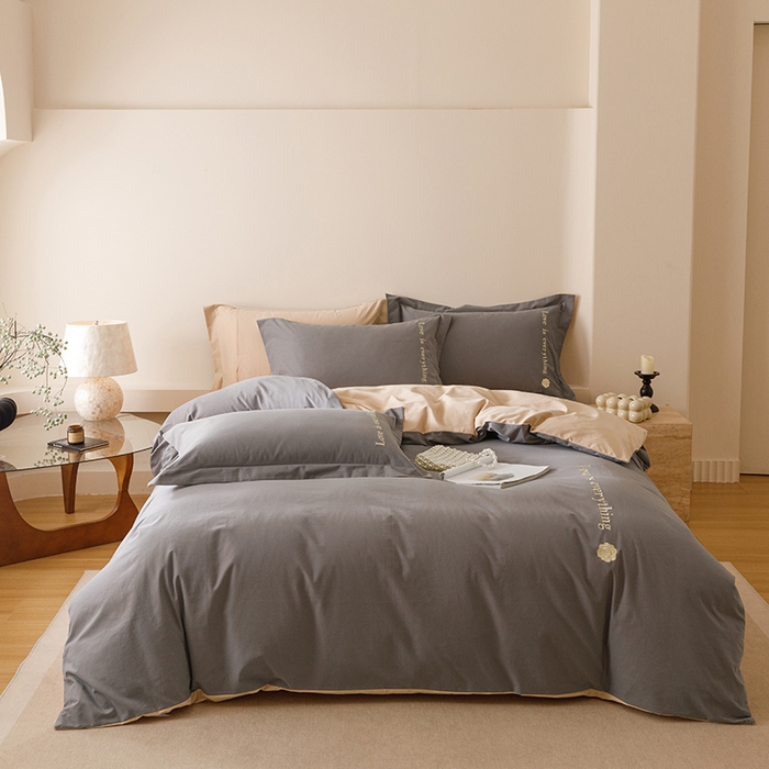 91家纺网 家纺一手货源 找家纺 （总）艾莱家纺 2025新款A类新疆长绒棉加厚柔顺磨毛四件套--爱永恒系列