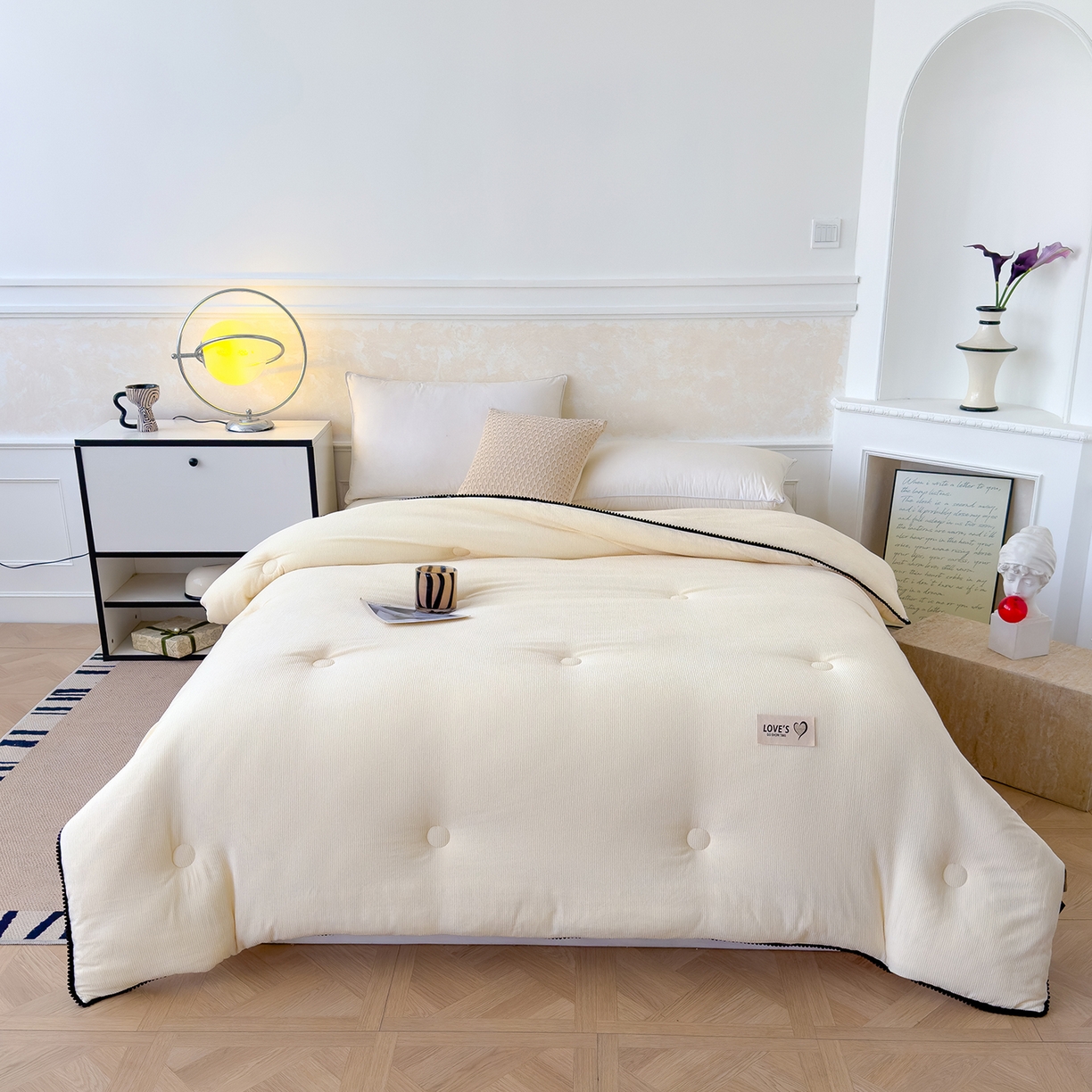 91家纺网 家纺一手货源 找家纺 （总）蓝冰家纺 2025新款保暖雪尼绒大豆被冬被被子被芯