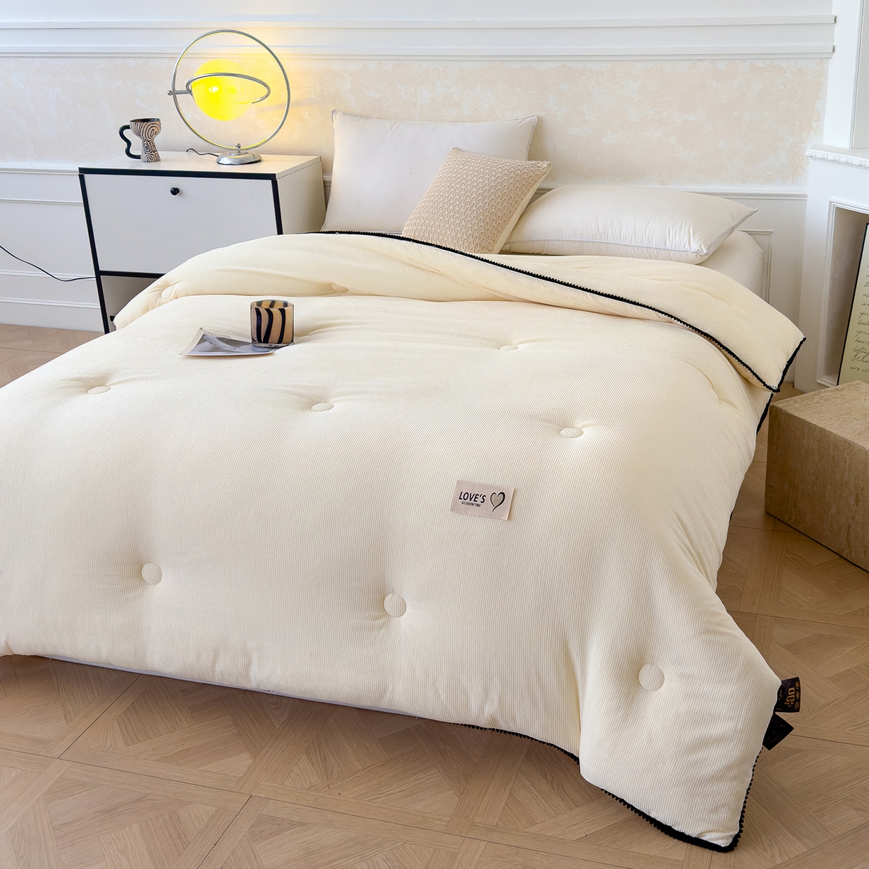 91家纺网 家纺一手货源 找家纺 （总）蓝冰家纺 2025新款保暖雪尼绒大豆被冬被被子被芯