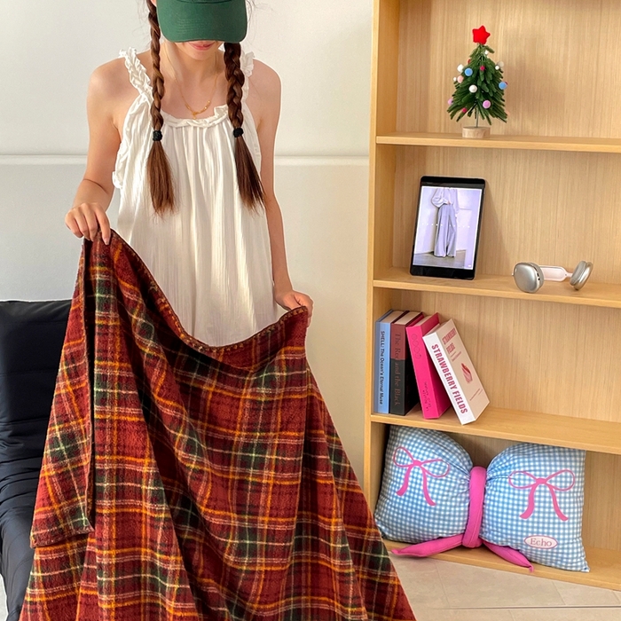 91家纺网 家纺一手货源 找家纺 晚爱家纺（原晚安家居） 2025新款跨境暖羊绒双面绵羊绒沙发毯多功能盖毯 节日派对