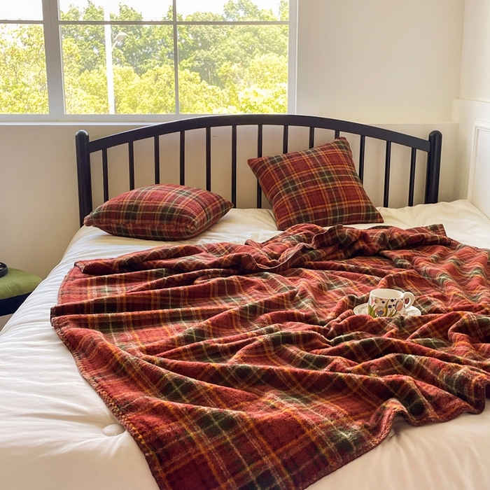 91家纺网 家纺一手货源 找家纺 晚爱家纺（原晚安家居） 2025新款跨境暖羊绒双面绵羊绒沙发毯多功能盖毯 节日派对