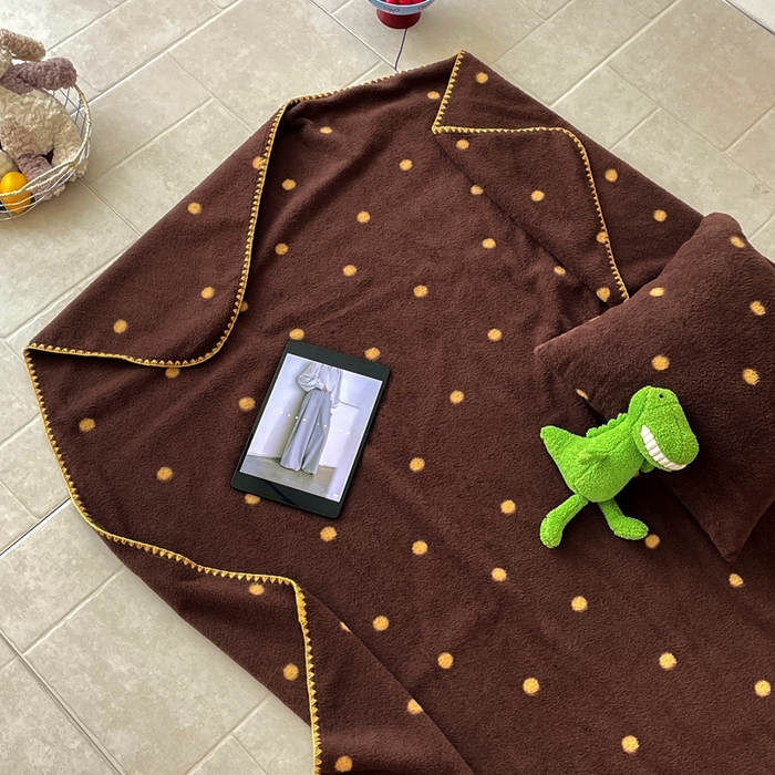 91家纺网 家纺一手货源 找家纺 晚爱家纺（原晚安家居） 2025新款跨境暖羊绒双面绵羊绒沙发毯多功能盖毯 咖波点