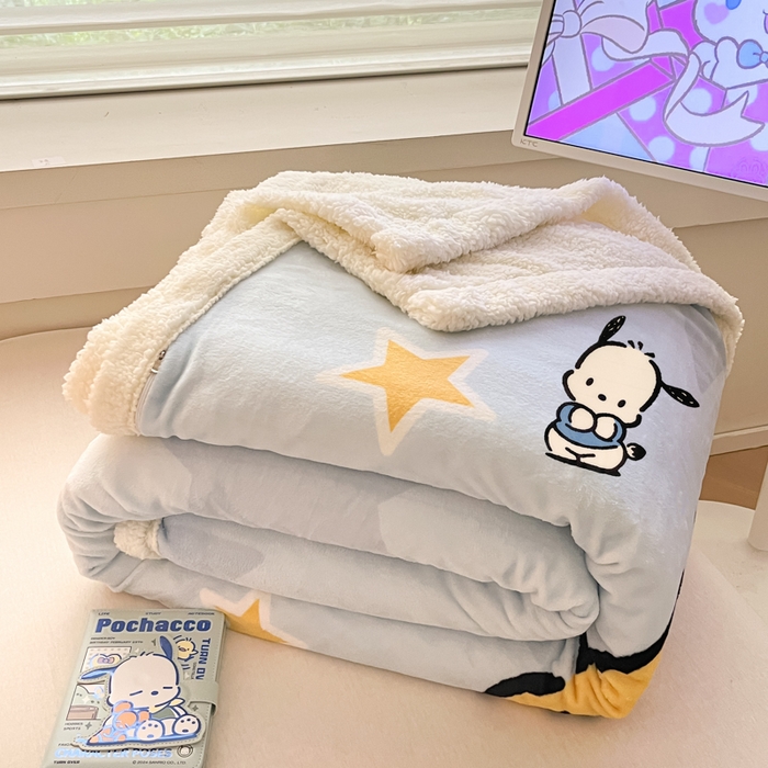91家纺网 家纺一手货源 找家纺 （总）金爱家 2025新款卡通多功能牛奶绒羊羔绒毛毯