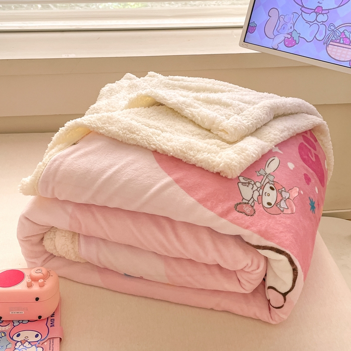 91家纺网 家纺一手货源 找家纺 （总）金爱家 2025新款卡通多功能牛奶绒羊羔绒毛毯