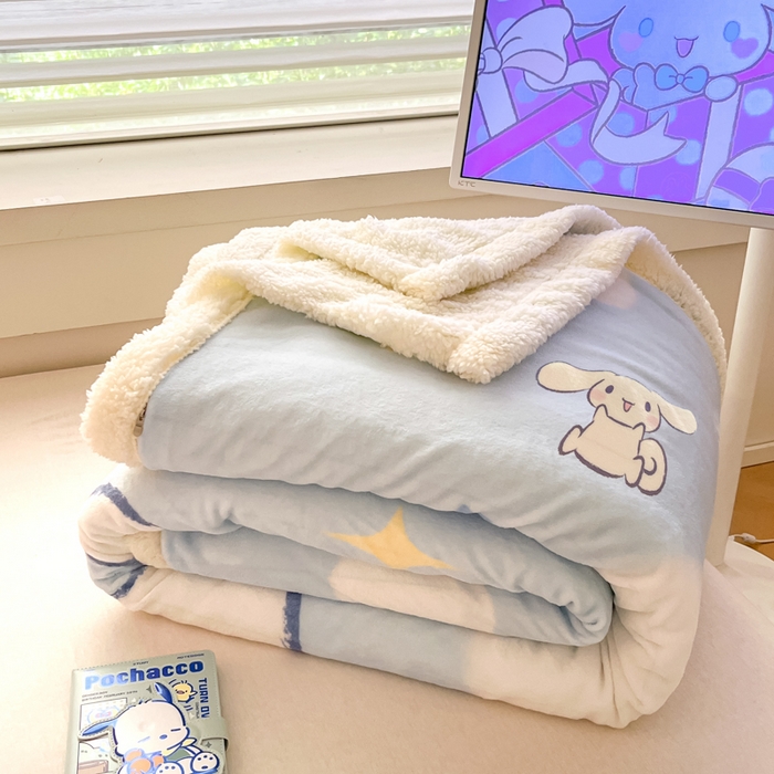91家纺网 家纺一手货源 找家纺 （总）金爱家 2025新款卡通多功能牛奶绒羊羔绒毛毯
