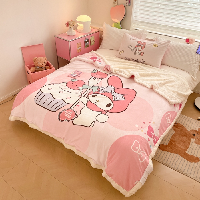 91家纺网 家纺一手货源 找家纺 （总）金爱家 2025新款卡通多功能牛奶绒羊羔绒毛毯