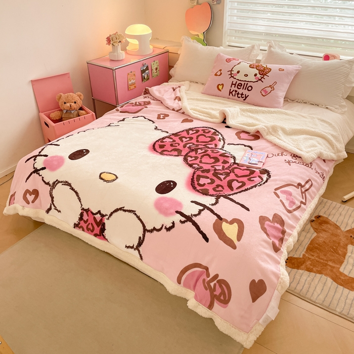 91家纺网 家纺一手货源 找家纺 （总）金爱家 2025新款卡通多功能牛奶绒羊羔绒毛毯