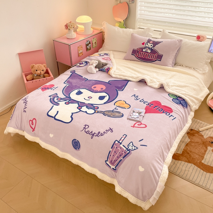 91家纺网 家纺一手货源 找家纺 （总）金爱家 2025新款卡通多功能牛奶绒羊羔绒毛毯