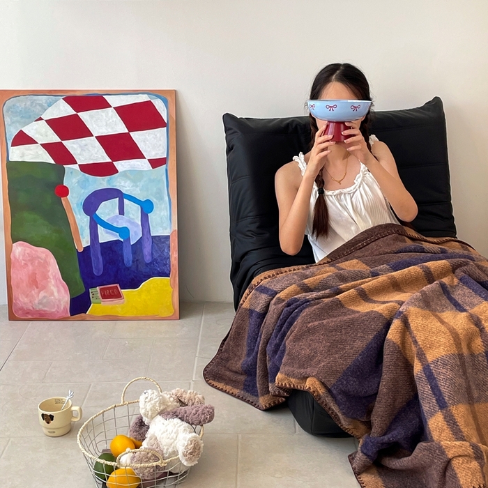 91家纺网 家纺一手货源 找家纺 晚爱家纺（原晚安家居） 2025新款跨境暖羊绒双面绵羊绒沙发毯多功能盖毯 蓝郁