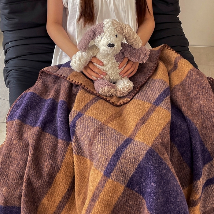 91家纺网 家纺一手货源 找家纺 晚爱家纺（原晚安家居） 2025新款跨境暖羊绒双面绵羊绒沙发毯多功能盖毯 蓝郁