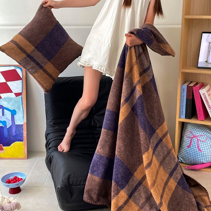 91家纺网 家纺一手货源 找家纺 晚爱家纺（原晚安家居） 2025新款跨境暖羊绒双面绵羊绒沙发毯多功能盖毯 蓝郁