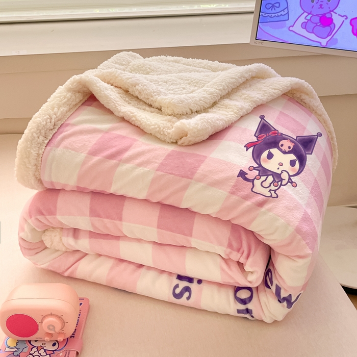 91家纺网 家纺一手货源 找家纺 金爱家 2025新款卡通多功能牛奶绒羊羔绒毛毯 叠拍图进攻展示不可下单
