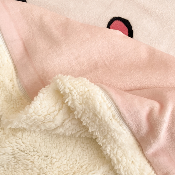 91家纺网 家纺一手货源 找家纺 金爱家 2025新款卡通多功能牛奶绒羊羔绒毛毯 羊羔绒-冰淇淋甜点库洛米