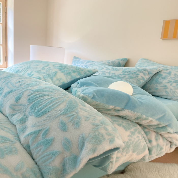 91家纺网 家纺一手货源 找家纺 （总）金爱家 2025新款全消光牛奶绒A类纯色獭兔毛绒立体牛奶绒四件套