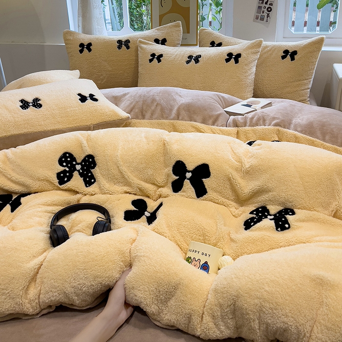 91家纺网 家纺一手货源 找家纺 （总）金爱家 2025新款泰迪绒毛巾绣四件套