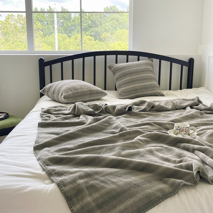 91家纺网 家纺一手货源 找家纺 晚爱家纺（原晚安家居） 2025新款跨境暖羊绒双面绵羊绒沙发毯多功能盖毯 虚幻灰