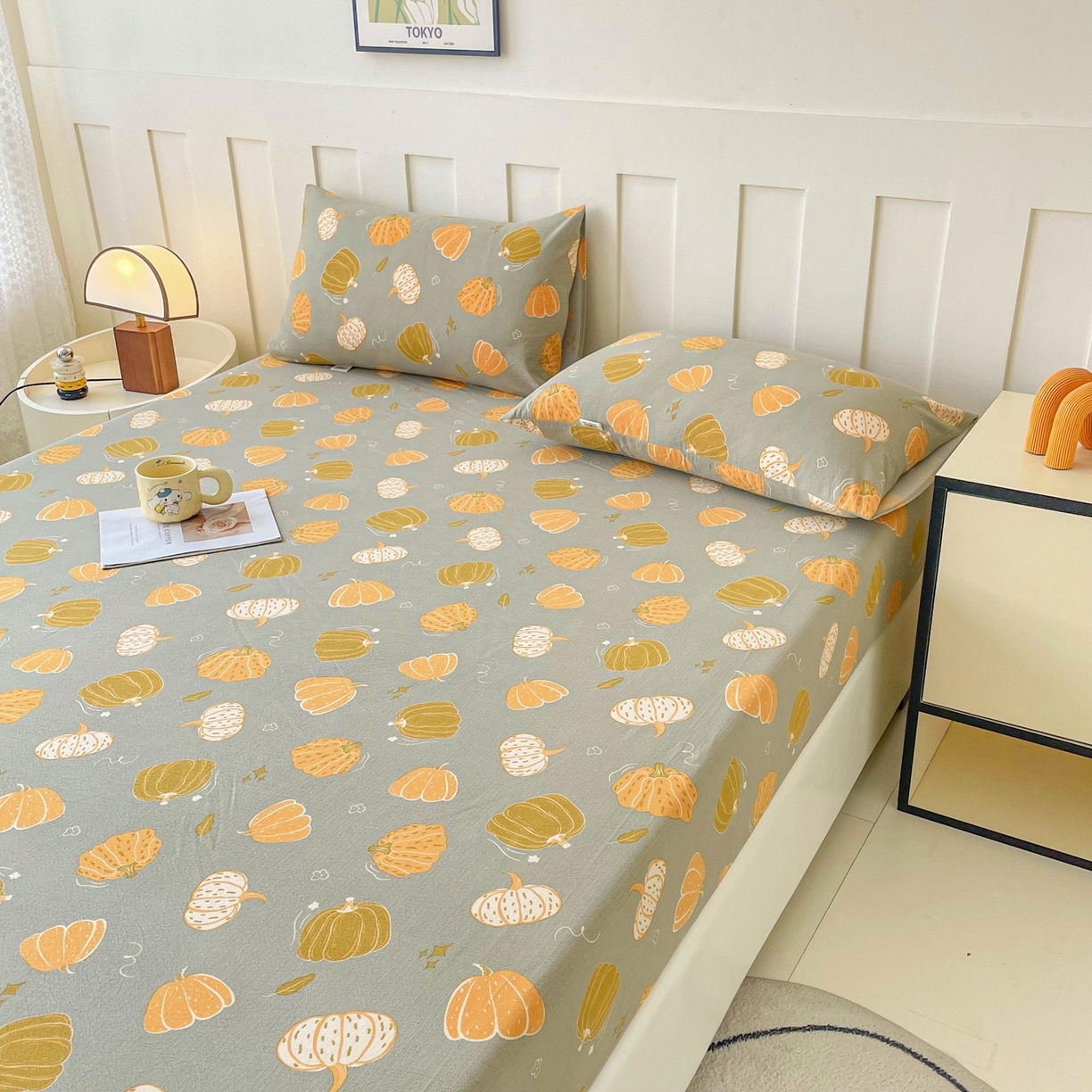 91家纺网 家纺一手货源 找家纺 （总）首爱家纺 2025新款木棉双层纱印花床笠