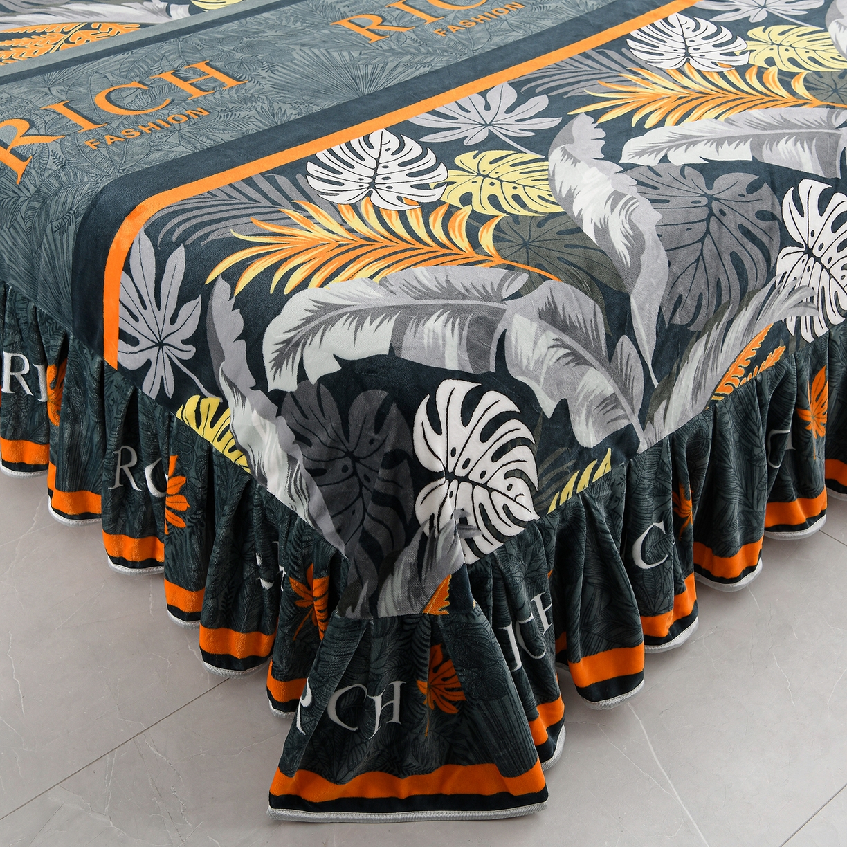 91家纺网 家纺一手货源 找家纺 贝诗梦 2025直播8.5斤高克重牛奶绒金貂法莱绒保暖四件套 长安富贵