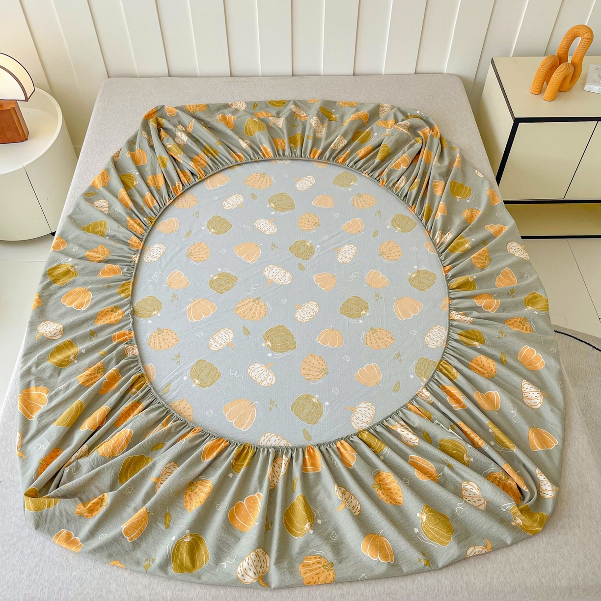 91家纺网 家纺一手货源 找家纺 （总）棉乐町家居 2025新款木棉双层纱印花床笠