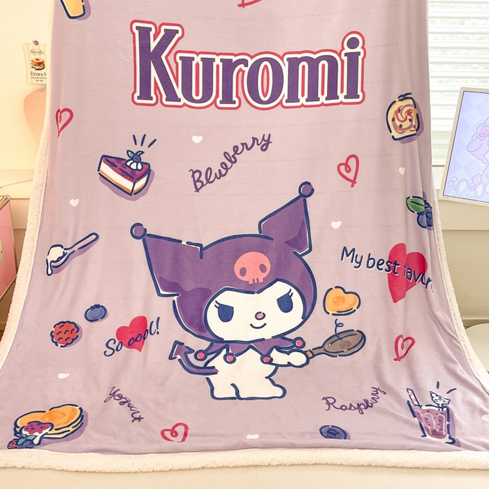 91家纺网 家纺一手货源 找家纺 金爱家 2025新款卡通多功能牛奶绒羊羔绒毛毯 羊羔绒-乐趣库洛米