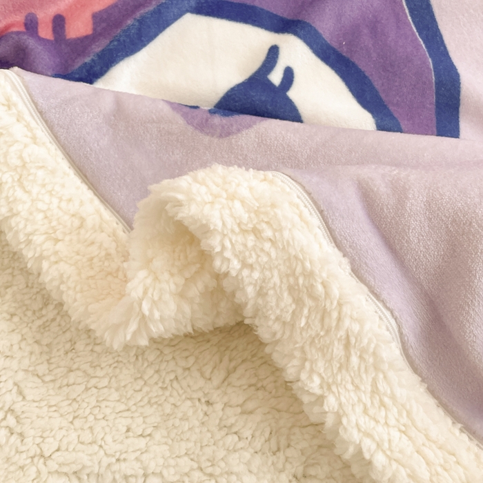 91家纺网 家纺一手货源 找家纺 金爱家 2025新款卡通多功能牛奶绒羊羔绒毛毯 羊羔绒-乐趣库洛米