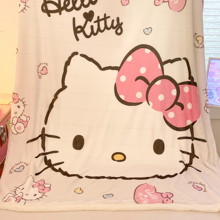 91家纺网 家纺一手货源 找家纺 金爱家 2025新款卡通多功能牛奶绒羊羔绒毛毯 羊羔绒-美美kt