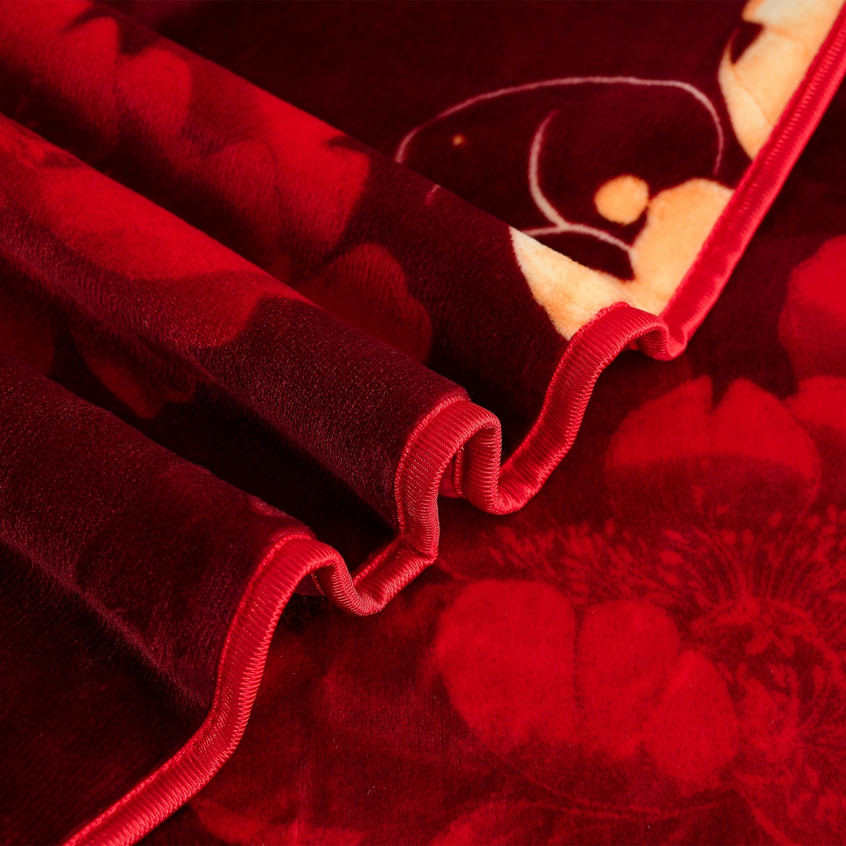 91家纺网 家纺一手货源 找家纺 贝诗梦 2025直播8.5斤高克重牛奶绒金貂法莱绒保暖四件套 花香