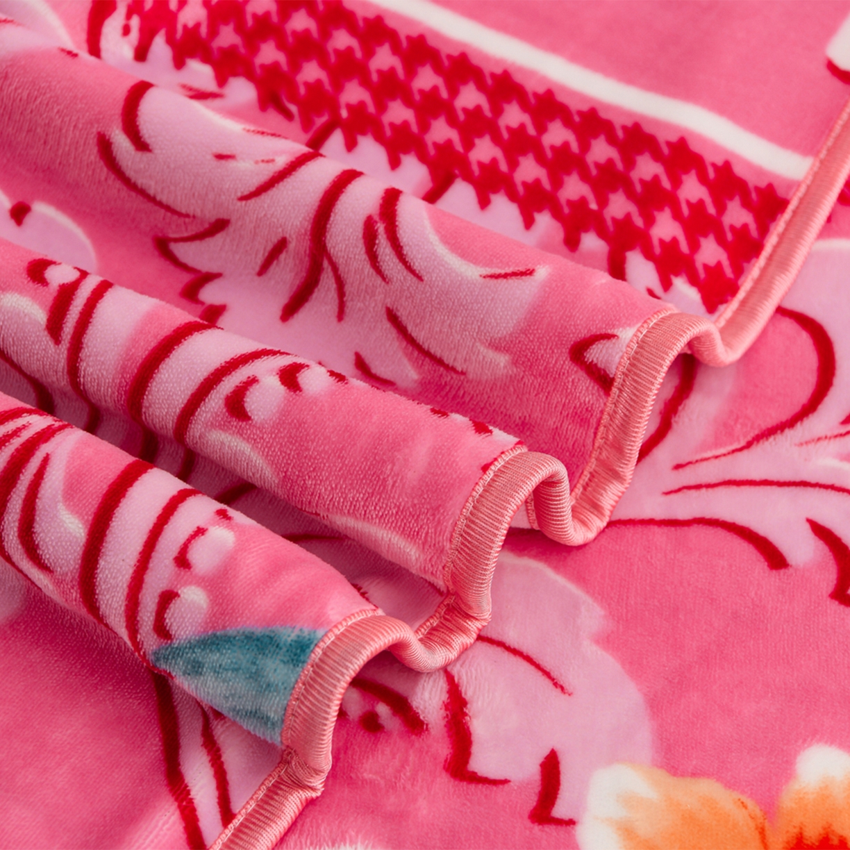 91家纺网 家纺一手货源 找家纺 贝诗梦 2025直播8.5斤高克重牛奶绒金貂法莱绒保暖四件套 小花园