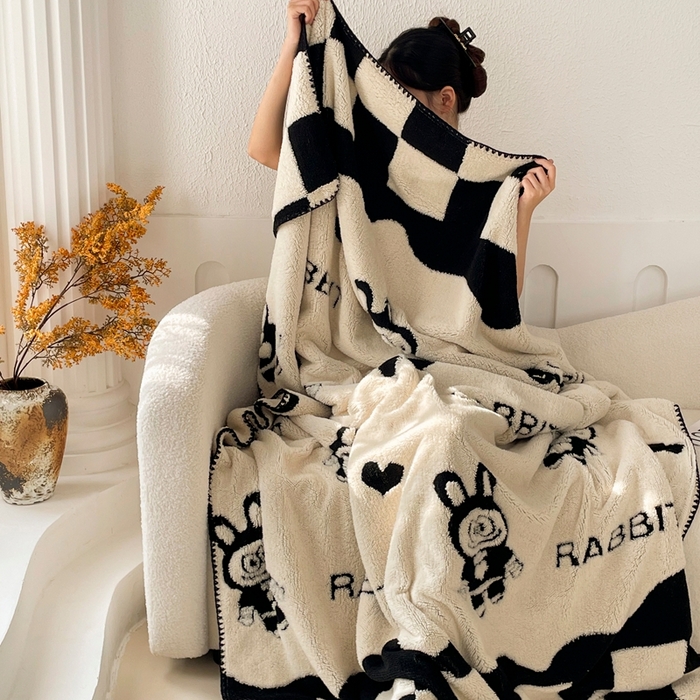 晚爱家纺（原晚安家居） 2025新款跨境多功能盖毯沙发毯双面印花舒棉绒毛毯 小布布