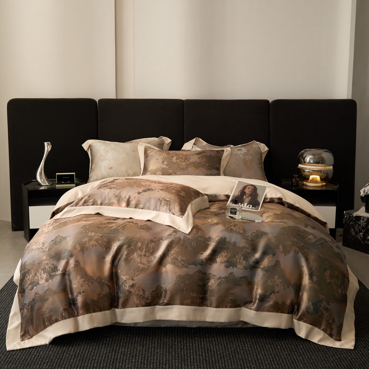 91家纺网 家纺一手货源 找家纺 （总）莱欧纳家纺 2025新款质感多色提花四件套