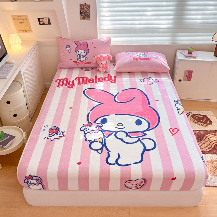 91家纺网 家纺一手货源 找家纺 （总）金爱家 2025新款高克重牛奶绒单品系列保暖床单床笠单件