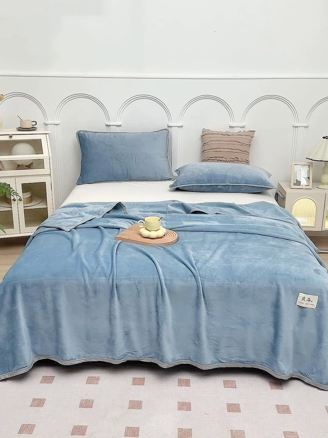 91家纺网 家纺一手货源 找家纺 （总）肖恩毯业 2025新款高克重日式良品牛奶绒毛毯盖毯办公室休闲毯跨境专供外贸出口