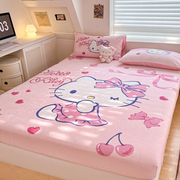 91家纺网 家纺一手货源 找家纺 （总）金爱家 2025新款高克重牛奶绒单品系列保暖床单床笠单件