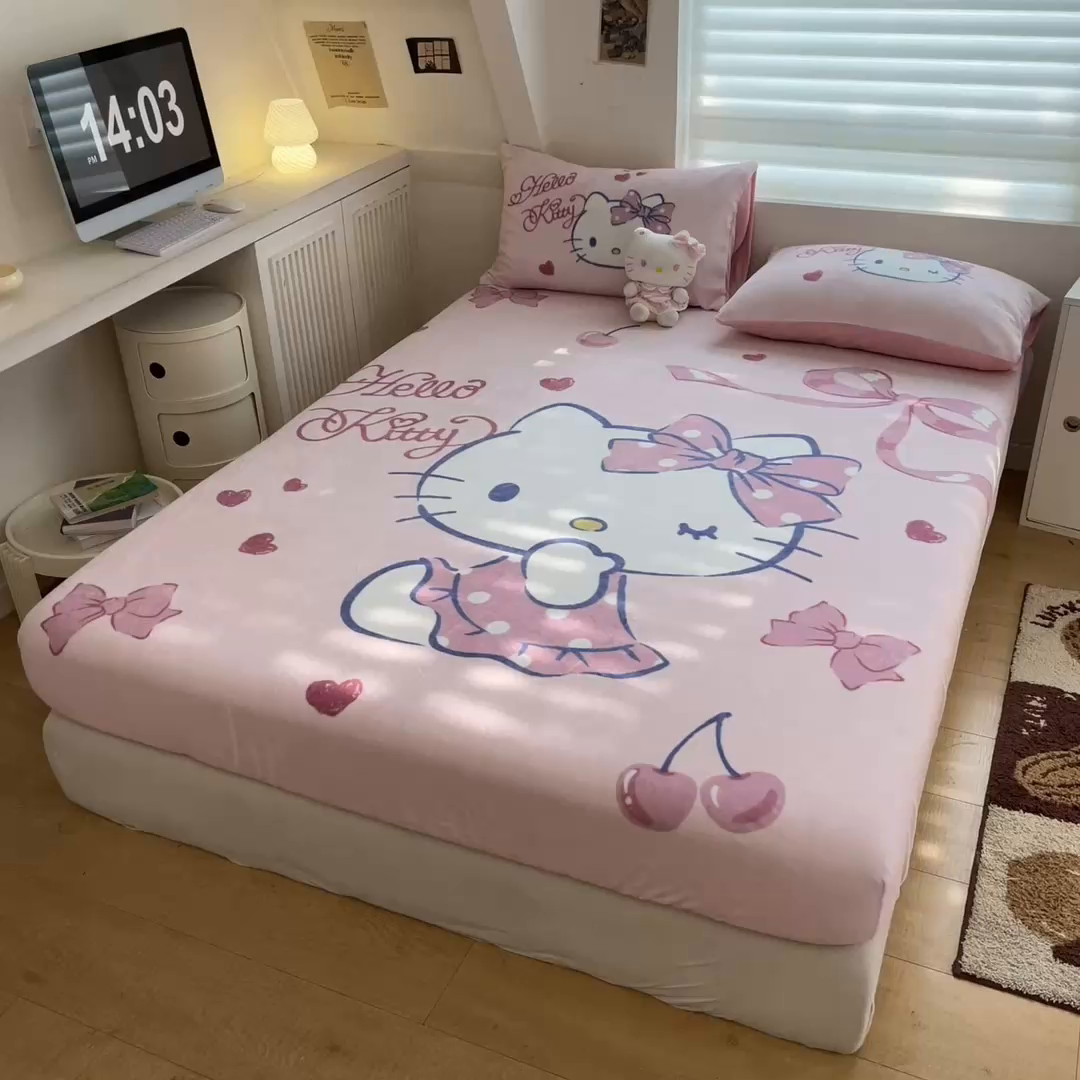 91家纺网 家纺一手货源 找家纺 （总）金爱家 2025新款高克重牛奶绒单品系列保暖床单床笠单件