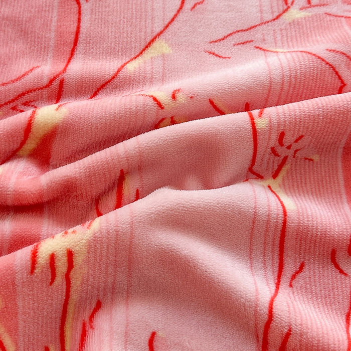 91家纺网 家纺一手货源 找家纺 望淮家纺 2025新款韩版牛奶绒四件套 梦幻丛林-粉